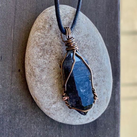 Mandy Rose Design Other - Black Quartz Crystal Pendant